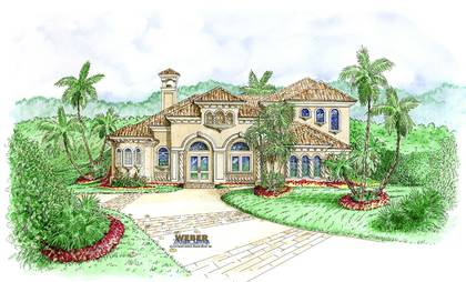 Sanibel House Plan-Mediterranean House Plans