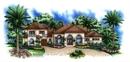 Mandalena House Plan-Waterfront House Plans