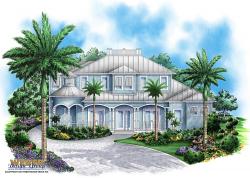 Coastal Floor Plan - Sunset Cove House Plan