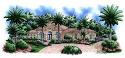 Mediterranean Floor Plan - Colonnade House Plan