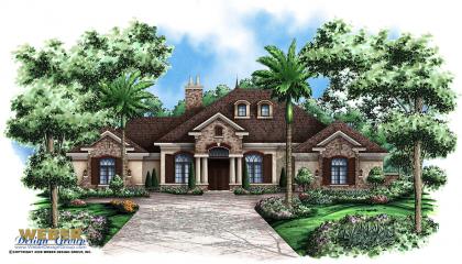 French Country House Plan | Verdelais Home Plan